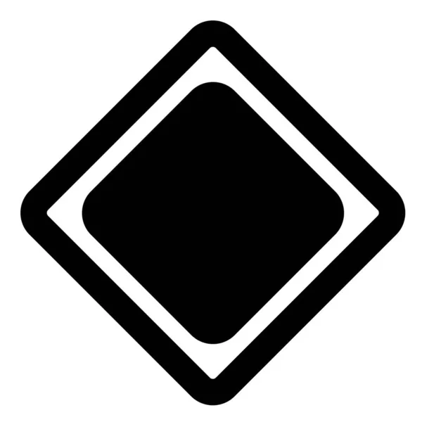Προτεραιότητα Τετράγωνο Σχήμα Απομονωμένο Λευκό Φόντο — Διανυσματικό Αρχείο