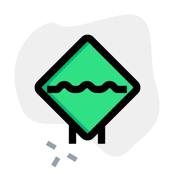 Rough Road Ahead Multiple Bumps Traffic Board — ストックベクタ