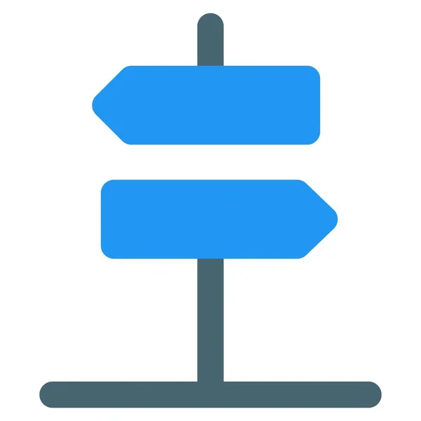 Signpost Both Direction Left Right Signaling — Stok Vektör