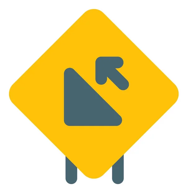 High Slope Road Ahead Road Signal — Image vectorielle