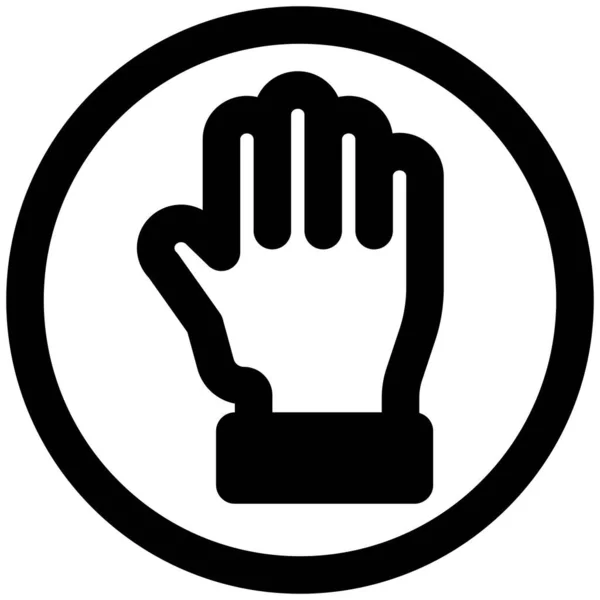 Hand Sign Stopping Traffic Signal Sign Board — Image vectorielle