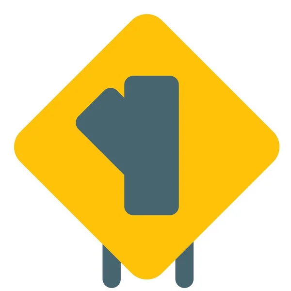 Intersection Cutoff Highway Left Side — Vetor de Stock