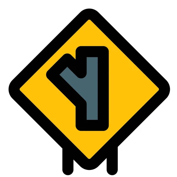 Intersection Cutoff Highway Left Side — Vector de stock