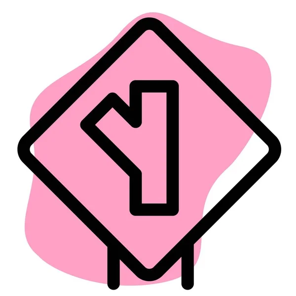 Intersection Cutoff Highway Left Side — ストックベクタ