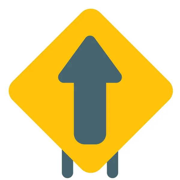 Straight Forward Arrow Signal Signpost — Stock vektor