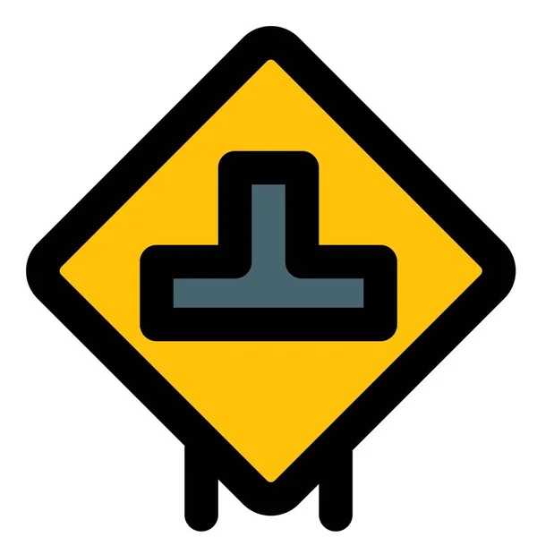 Road Top Connected Intersection Road Signal — Vetor de Stock