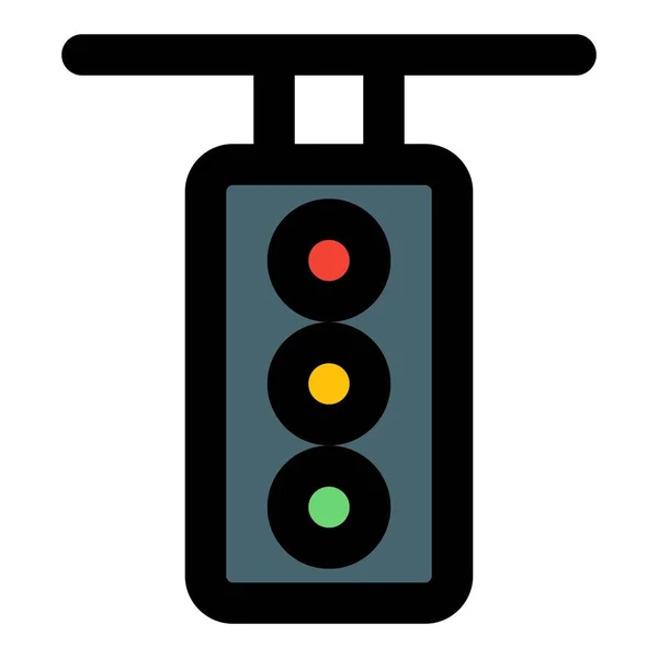 Traffic Light Signaling Controlling Traffic — Image vectorielle