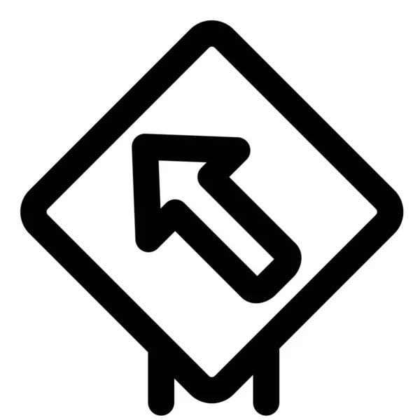 Left Way Traffic Sign Board Layout — Stockový vektor