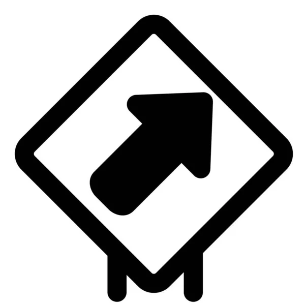 右上の方法交通標識ボードのレイアウト — ストックベクタ