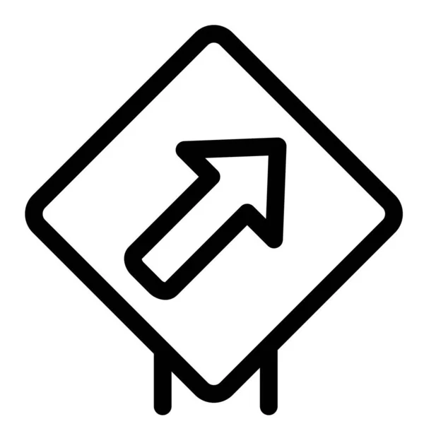 Right Way Traffic Sign Board Layout — Vettoriale Stock