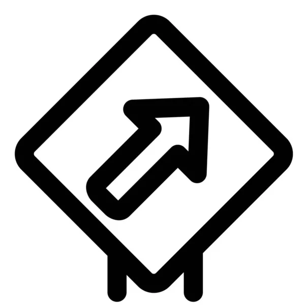 Right Way Traffic Sign Board Layout — Vettoriale Stock