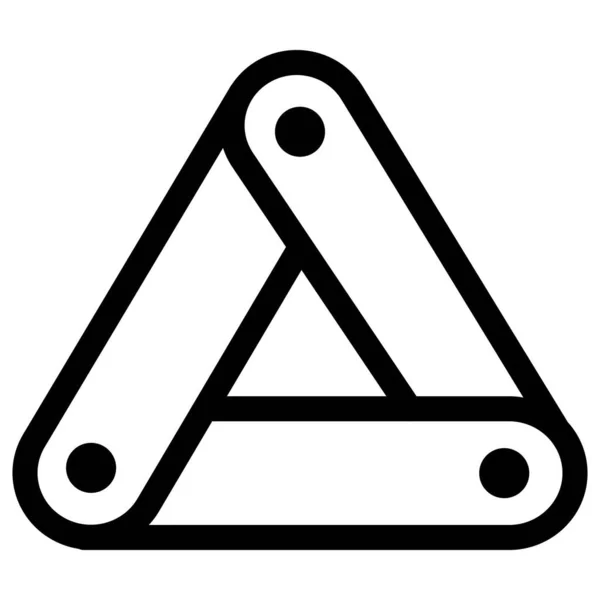 Waarschuwingsbord Met Driehoekige Driehoekige Verbinding — Stockvector