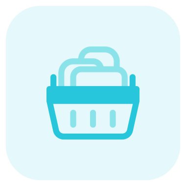 Kirli çamaşırlar için çamaşır sepeti.