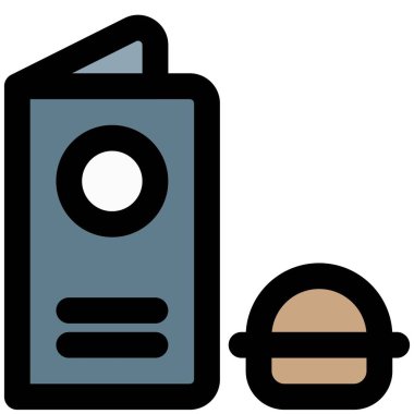 Fast food menüsü çizelgesi, çocukların kullandığı malzemeler.