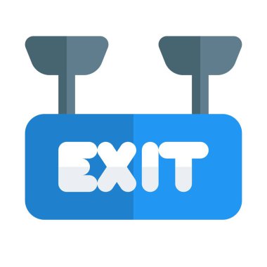 Otel odasından çıkmak için çıkış tabelası