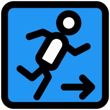 Doğal bir yangın felaketinden kurtulmak için çıkış.