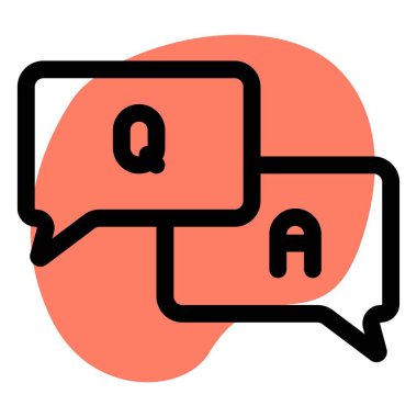 Konuşma baloncuğu ile soru ve cevap oturumu