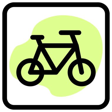 Yayanın güvenliği için yolda bisiklet yolu tabelası var.