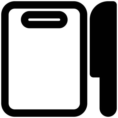 Tahtayı bıçakla kesmek sebzeleri ve eti doğramak