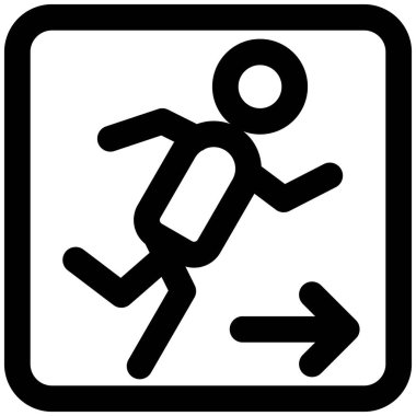 Doğal bir yangın felaketinden kurtulmak için çıkış.