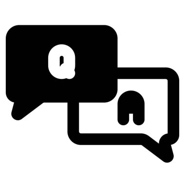 Konuşma baloncuğu ile soru ve cevap oturumu