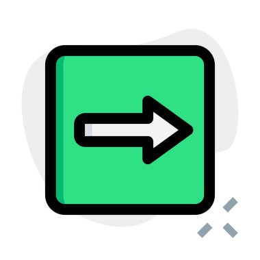 Trafik için navigasyon için sağ ok yönü