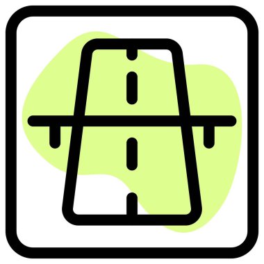 Ulusal otoyol şeridinde otoyol tabelası