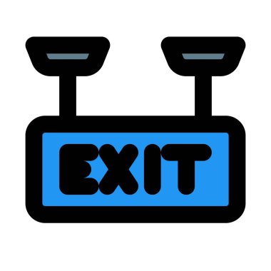 Otel odasından çıkmak için çıkış tabelası