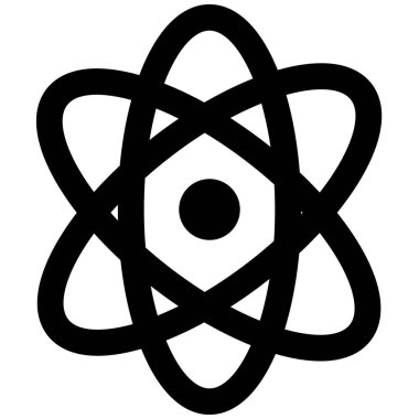 Çekirdekli bilim sınıfı ve etrafında dönen atomlar.