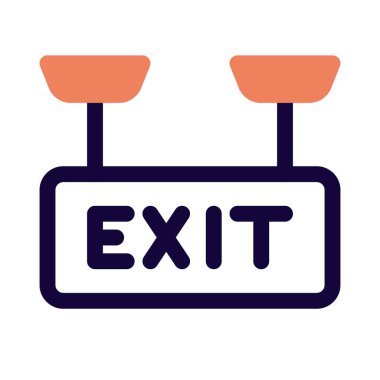 Otel odasından çıkmak için çıkış tabelası