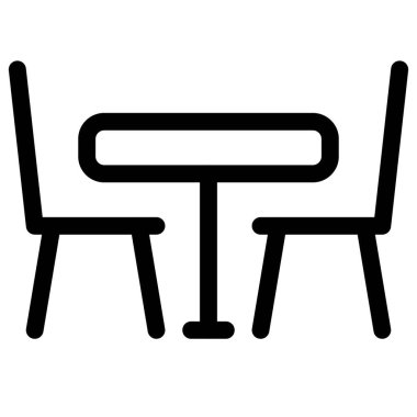 İki kişilik sandalyeli restoran masası boşaldı.