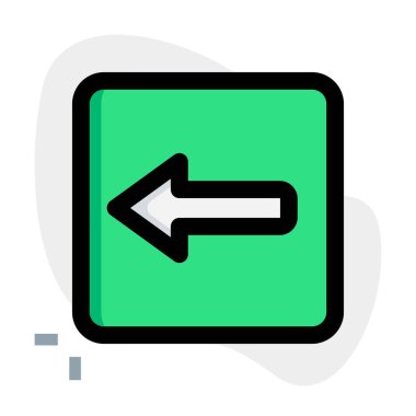 Trafiğin seyrüsefer için sol Ok yönü