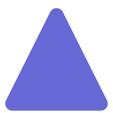 Beyaz giysiler için Üçgen sembolü öğretiliyor