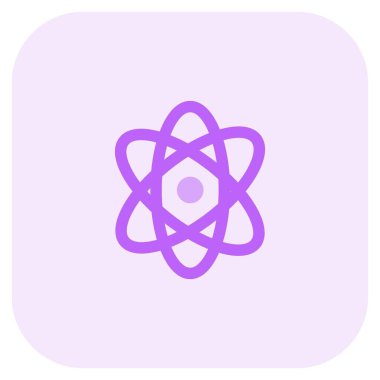 Çekirdekli bilim sınıfı ve etrafında dönen atomlar.