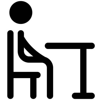 Sandalyede otururken ders çalışmak için sınıf odası