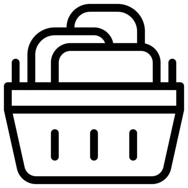 Kirli çamaşırlar için çamaşır sepeti.