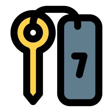 Otel odasının yedi numaralı anahtarı.