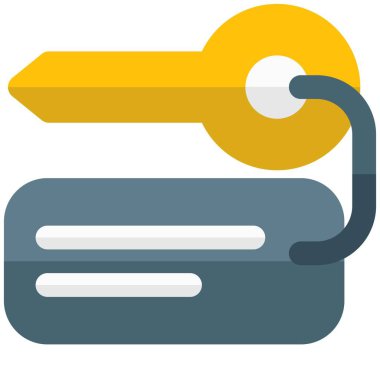 Otel odası için etiket etiketli anahtar