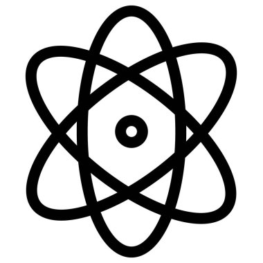 Çekirdekli bilim sınıfı ve etrafında dönen atomlar.