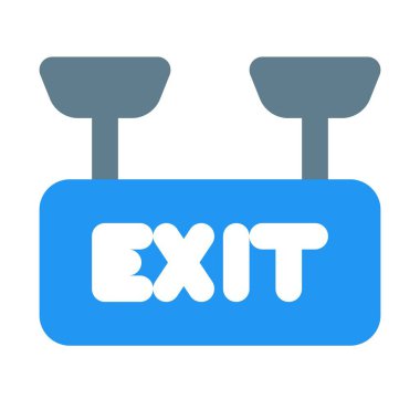 Otel odasından çıkmak için çıkış tabelası