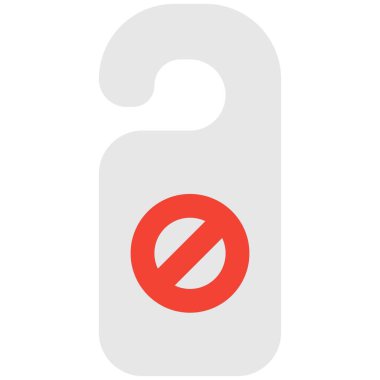 Giriş yasak ve otel odası mahremiyeti için bölme.