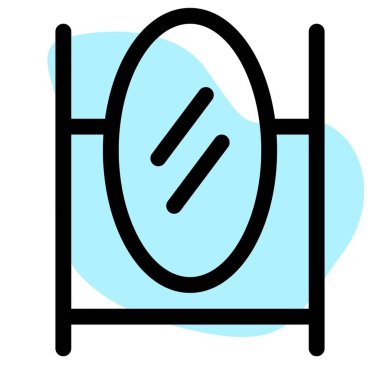 Turistler için bir otel odasında ayna.