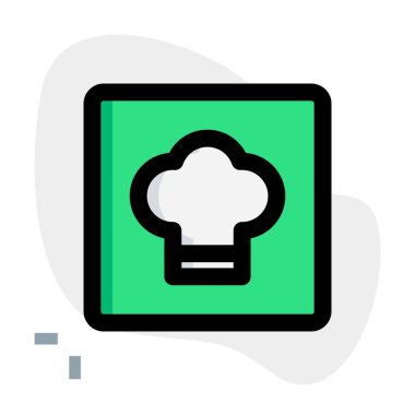 Bir aile restoranı şapkası için ünlü bir şef.