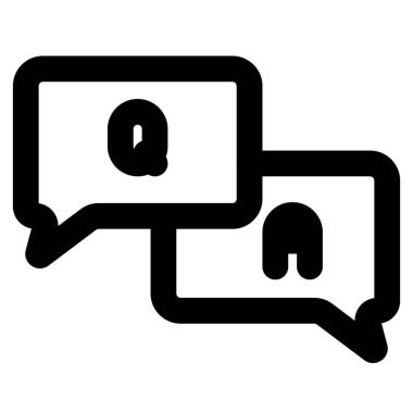 Konuşma baloncuğu ile soru ve cevap oturumu