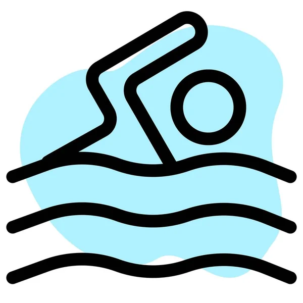 Natation Comme Une Disposition Olympique Sports Nautiques — Image vectorielle