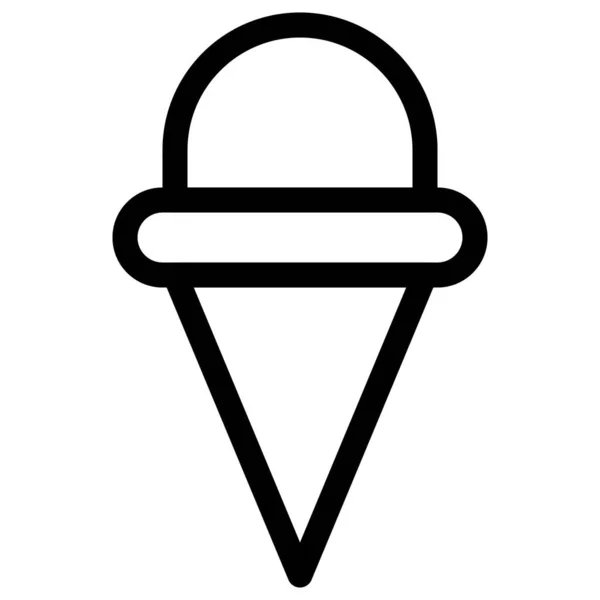 Jégkrém Kúp Alakú Puha Elérhető Étteremben — Stock Vector