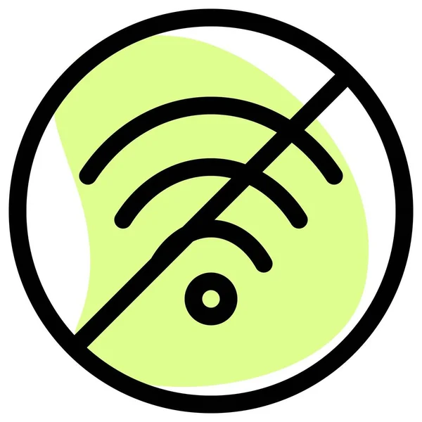 Aucune Connectivité Internet Sans Fil Dans Une Zone Spécifique — Image vectorielle