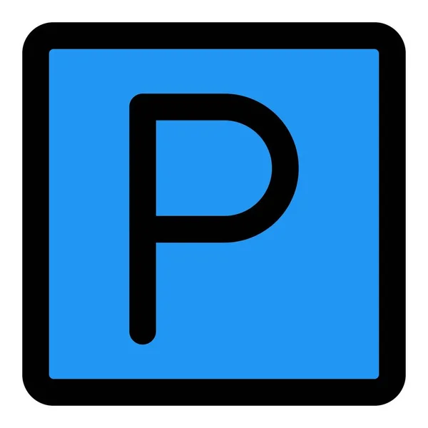 Znak Parkingowy Parkingu Hotelowym — Wektor stockowy