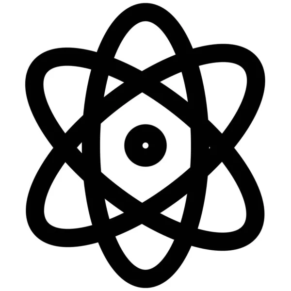 Naturwissenschaftlicher Unterricht Mit Kern Und Atomen Die Sich Ihn Drehen — Stockvektor
