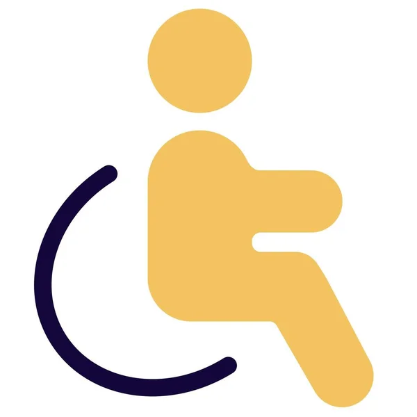 Disability Section Physically Challenged Tourist — Stock Vector